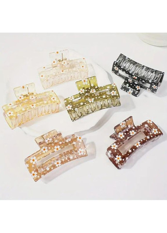 Заколки для волос Лилиана, набор из 6 шт, заколка крабик для волос с имитацией жемчуга No Brand (370290353)