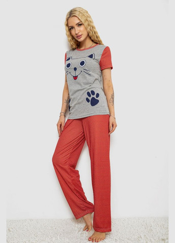 Теракотова всесезон жіноча піжама з принтом Fashion