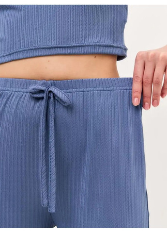 Голубая всесезон стильная привлекательная молодежная брючная пижама julia, пижамный комплект 2-ка майка + брюки No Brand брючна піжама Julia рожева