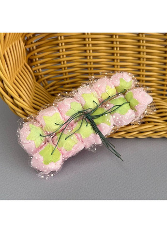 Фоамирановые розочки с фатином 1 букет (12шт) - Нежно розовый Plus-plus (352751513)