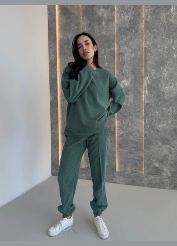 Женский вельветовый костюм оверсайз кофта и джогеры MonCher (334676437)