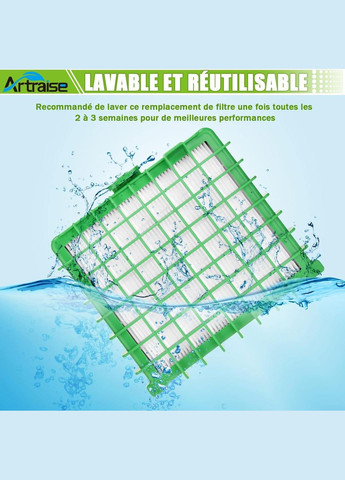 Фильтр Artraise для Rowenta Silence Force, 2 HEPA фильтра, совместимый с XTrem Power, Silence Force ZR002901 No Brand (303217081)