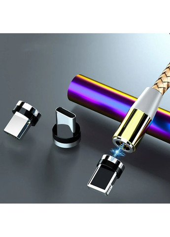 Магнитный кабель для подзарядки 3в1 (Type-C, Micro USB, Lighting) M3/USB шнур для телефона Uslion (370259098)