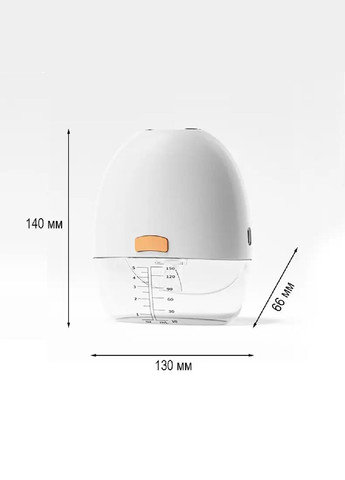 Молокоотсос электрический аккумуляторный с дисплеем массажером 1200 мАч 140x130x66 мм (476312-Prob) Белый Unbranded (278599165)