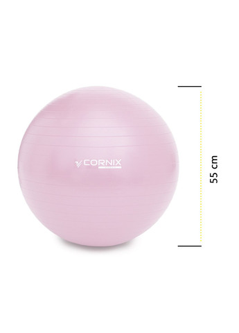 М'яч для фітнесу (фітбол) 55 см Anti-Burst XR-0361 Light Pink Cornix (318867478)