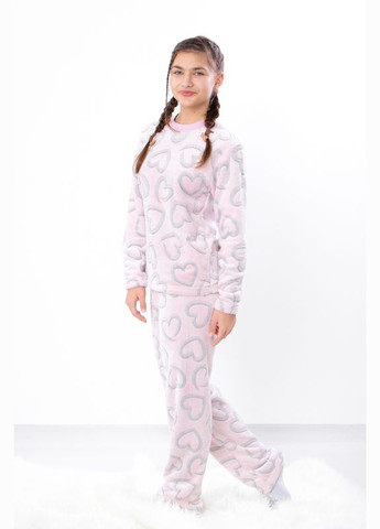 Светло-розовая зимняя пижама для девочки (подростковая) (p-8409) Носи своє