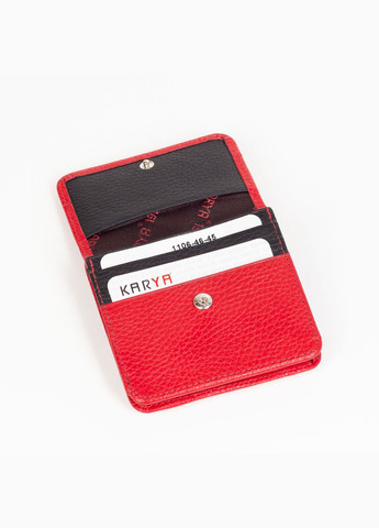 Маленький жіночий гаманець шкіряний 1106-46-45 червоний з чорним Karya (266266685)