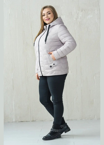 Бежева демісезонна куртка демісезонна жіноча великого розміру SK