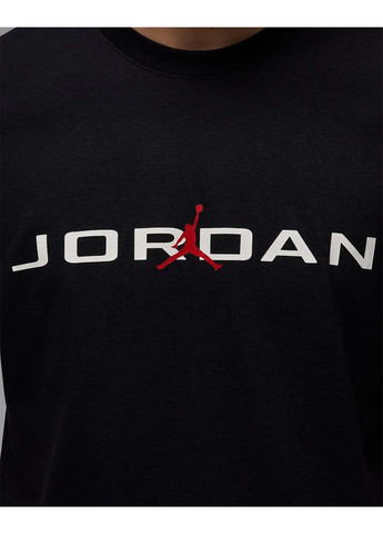 Черная мужская футболка jordanjd air ss crew черный Jordan