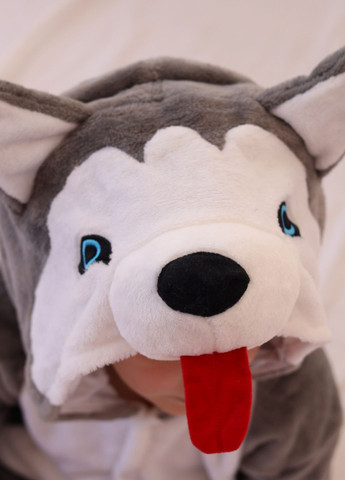 Кигуруми Хаски на пуговицах с капюшоном и хвостиком для мальчиков My Kigu (366219461)