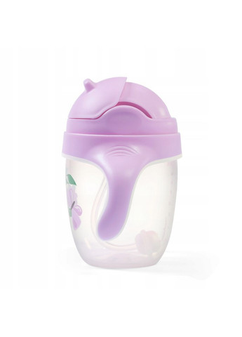 Поилка-непроливайка с отягощенной соломкой и герметичной крышкой Цветочки, 6+, 240 мл () BabyOno 1464/05 (369111552)