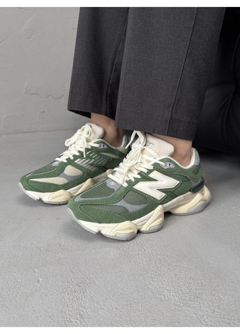 Серые демисезонные кроссовки мужские new balance 9060 green / beige нью беланс 9060 No Brand