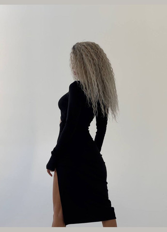 Черное кэжуал платье N.Family однотонное