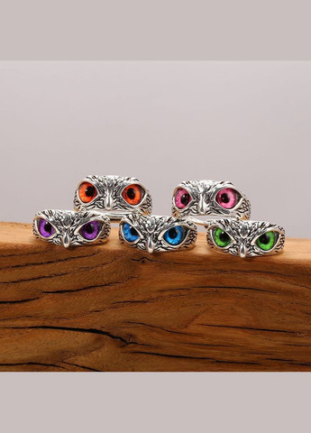Каблучка у вигляді Сокола або Сови з яскравими синіми очима розмір регульований Fashion Jewelry (289355715)