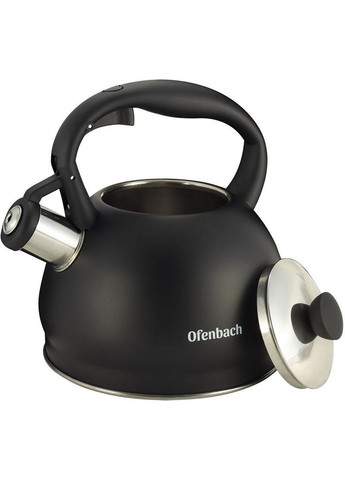 Чайник 2л со свистком, черный матовый 19,5 см Ofenbach (289460420)