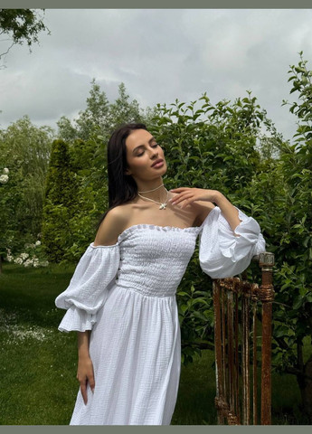 Молочное повседневный, кэжуал, коктейльное, вечернее женское платье Україна