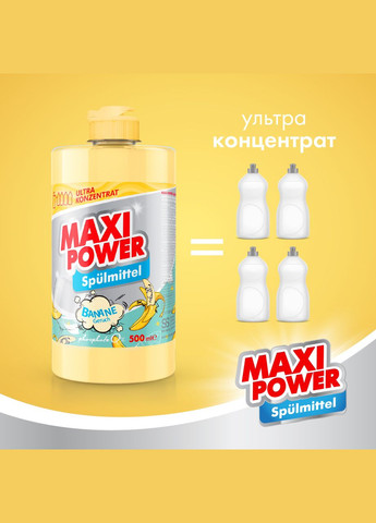Средство для мытья посуды Банан 500мл Maxi Power (342113816)