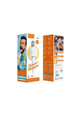 Портативна колонка-мікрофон microphone, 5W, White Hoco BK5 Cantando karaoke (371647230)