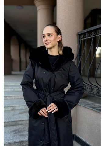 Черное зимнее Пальто MN