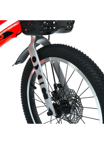 Дитячий велосипед OXIC 18 дюймів для дітей від 5 років комбінований унісекс з дисковими гальмами та кошиком PROF1 (368755846)