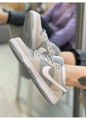Белые демисезонные кроссовки мужские nike dunk disrupt grey white найк данк белые No Brand