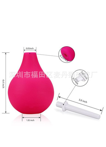 Спринцовка гипоаллергенная для промывания, 160 мл, розовая, силиконовая с металлом, 10165 No Brand (315439979)