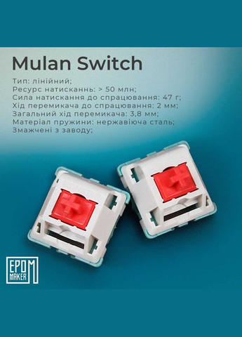 Клавиатура беспроводная EP64 60% Mulan Switch Hot-Swap (2.4G/BT/USB) RGB RU Black (EP64-B-M) EPOMAKER (342331500)