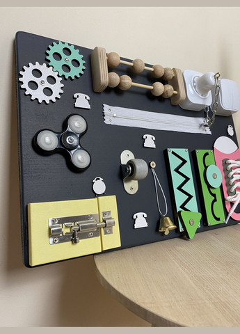 Бізіборд дерев'яний розвиваюча іграшка 40х30 см No Brand (355890435)