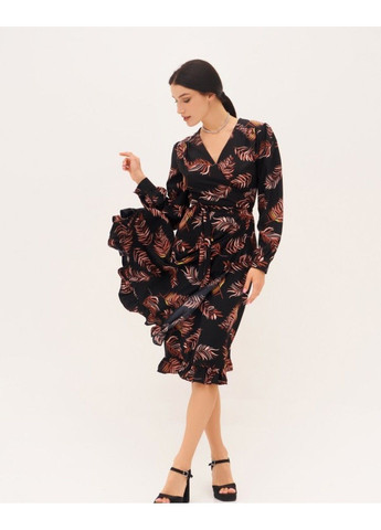 Черное повседневный платье sa-394 xl черный ISSA PLUS