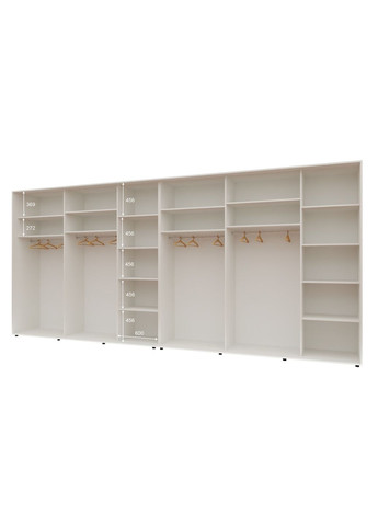 Шафа-купе шестидверна 500*60*240 см Білий 6 дверей ДСП Стандарт Комфорт Меблі (360453698)