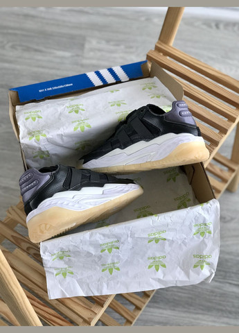 Чорно-білі Осінні кросівки чоловічі і жіночі adidas niteball black white | адідас найтбол чорні білі No Brand