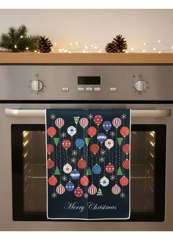 Новогоднее кухонное полотенце полотенце рождественский подарок (арт. 17013) No Brand новогодний темно-синий