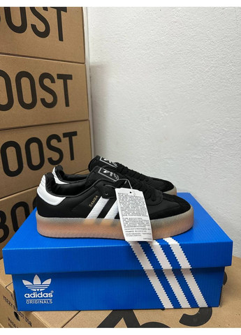 Чорні Осінні кросівки чоловічі adidas samba black gum sole адідас самба No Brand