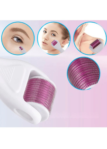 Комплект мезороллер дермароллер для догляду за шкірою обличчя шиї тіла з кейсом для зберігання насадками 4 штуки (479782-Prob) Unbranded (323757569)