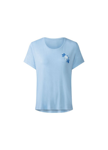 Блакитна піжама (футболка і штани) для жінки lycra® 498620 блакитний Esmara