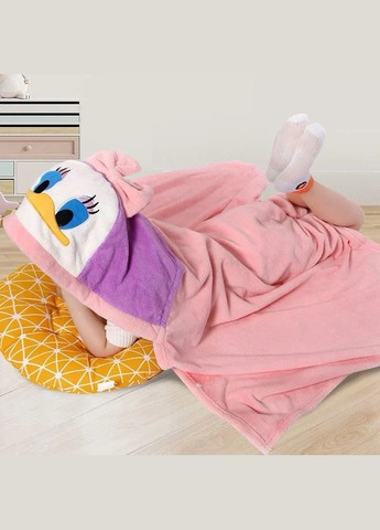 Детское полотенце - уголок с капюшоном микрофибра 140*70 см. No Brand розовый