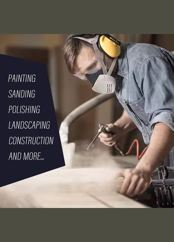 Респіратор напівмаска STRONG ST-AX з фільтрами KN90 (10 шт.) 3М (315516462)