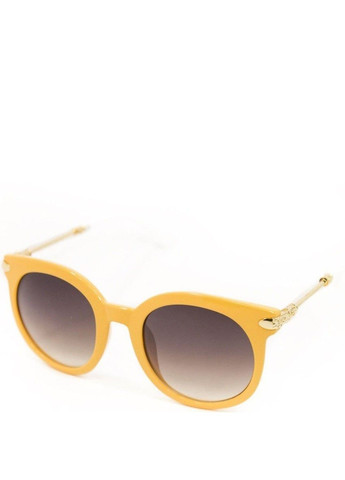 Солнцезащитные круглые желтые женские очки BR-S (291984176)