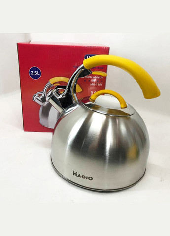 Чайник для газової плити в інтернет-магазині MG-1191 2.5 Л, Чайник XA-727 з нержавійки Magio (349822257)