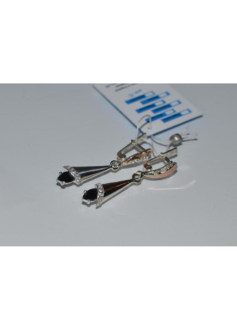 Серебряные серьги с золотыми напайками Silver Style (366814135)