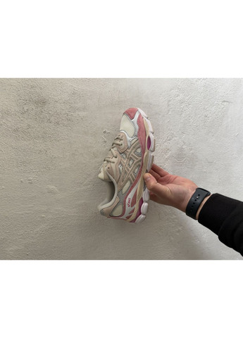 Рожеві Осінні кросівки чоловічі asics gel-nyc white pink асікс гель нюк No Brand