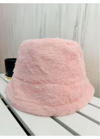Жіноча зимова панама 56–58 см рожевого кольору, утеплений хутряний капелюх стильний на зиму No Brand (364191353)