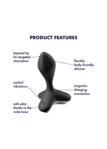 Анальная пробка с вибрацией Game Changer Black Satisfyer (396563377)