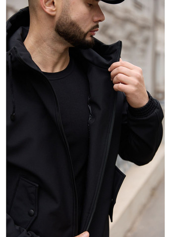 Мужской утепленный костюм из Softshell - защита от ветра и влаги, комфорт в холодную и морозную погоду черный Intruder soft shell (359381184)