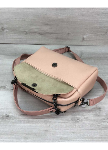 Сумка женская Хлоя пудровая экокожа молодежная мягкая для повседневного использования клатч через плечо ProDobro (367266368)