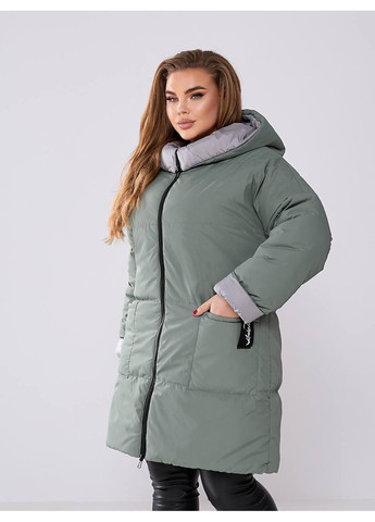 Мятная демисезонная куртка женская двухсторонняя Style Point