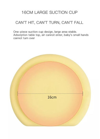 Тарелка силиконовая трехсекционная Лимонная Mommy Bag (277372154)