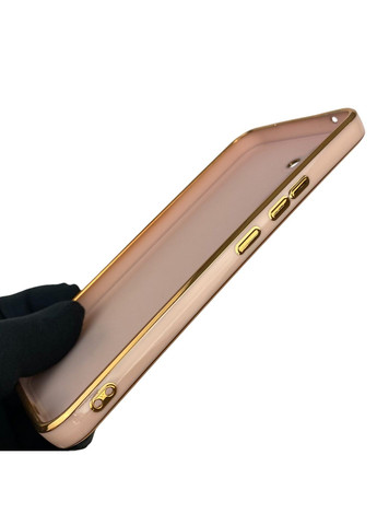 Чехол для Galaxy A54 5G SM-A546E с кольцом MagSafe с золотой окантовкой на самсунг а54 пудровый gs1 Samsung (366230982)