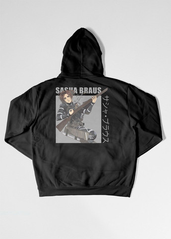 Худые с аниме принтом Атака Титанов/Саша Браус черный (500000054) Modno (277633646)