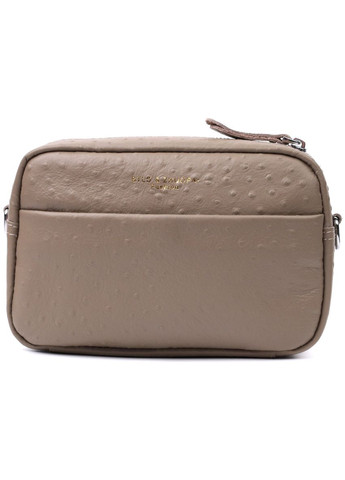 Стильная кроссбоди для женщин из фактурной натуральной кожи бежевая 22662 Vintage (329195773)